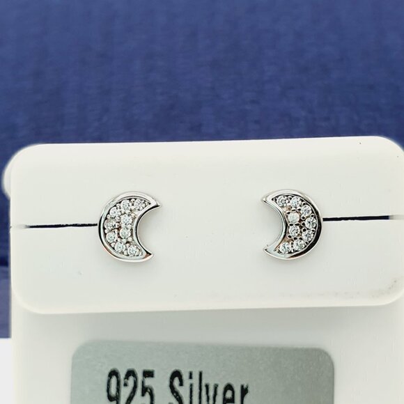 925 Sterling Silver CZ Stud Earrings for Women/Girl, US925P1023 - Picture 6 of 11
